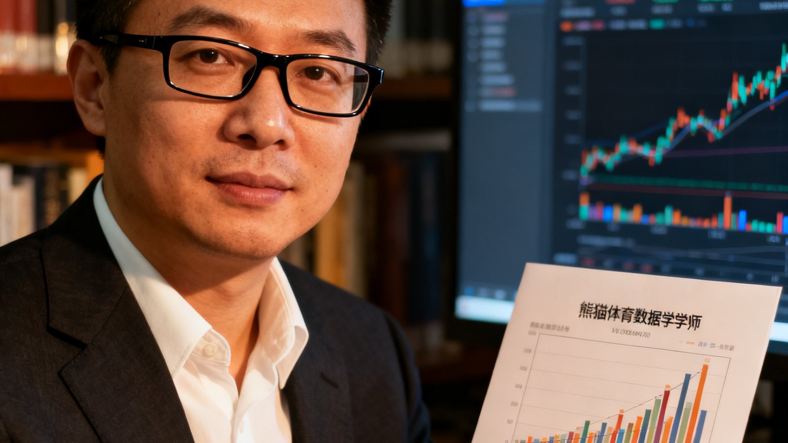 熊猫体育首席数据科学家张明博士的学术风格肖像照